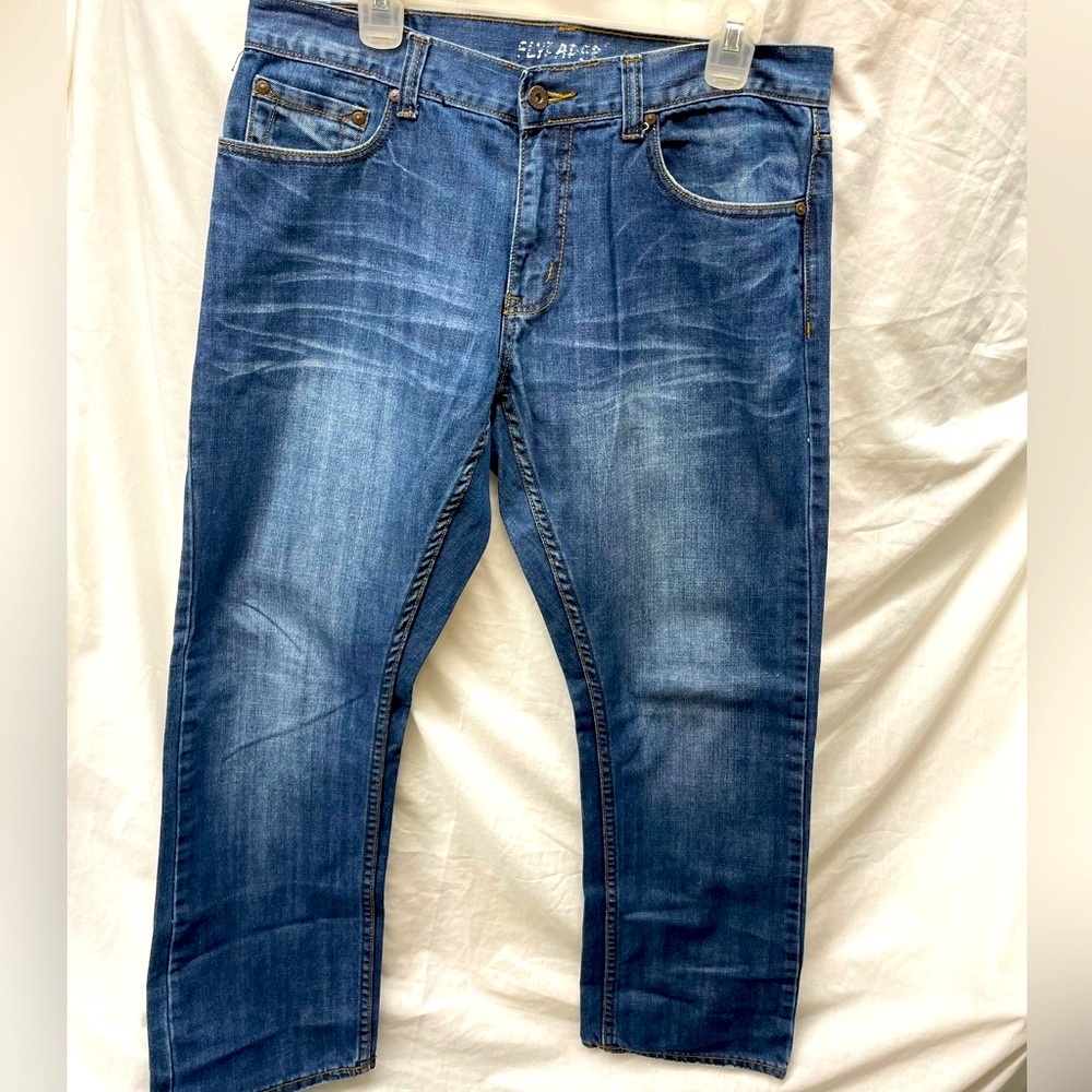 Fly paper faded/distressed straight leg jeans men sz 34x30